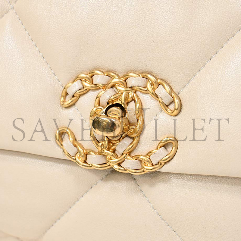 CHANEL MASTER 19 BAG MEDIUM CHAIN FLIP APRICOT AS1161 (30*20*10cm)